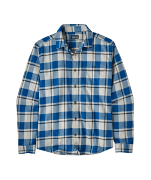 Patagonia Mens Long-Sleeved Lightweight Fjord Flannel Shirt - Captain: Endless Blue
