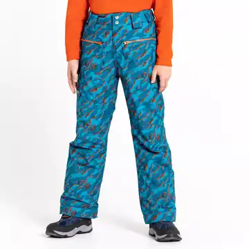 Kids Timeout II Recycled Ski Pants | Blue Camo Print