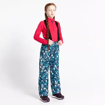 Kids Timeout II Recycled Ski Pants | Blue Floral Print