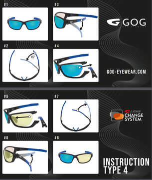 GOG SYRIES C E321-1R photochromic mountain glasses with optical insert