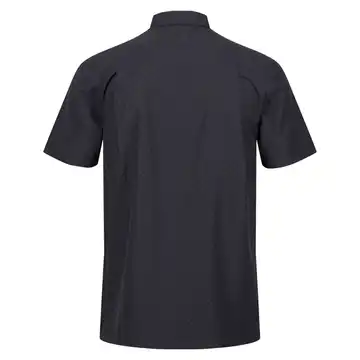 Regatta Mens Mindano VII Short Sleeved Shirt | Seal Grey Space Triangle Print