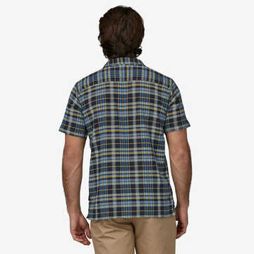 Patagonia Mens A/C® Button Up Shirt - Paint Plaid: Tidepool Blue