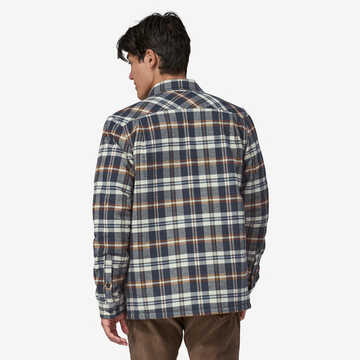Patagonia Mens Insulated Organic Cotton Midweight Fjord Flannel Shirt - Fields: New Navy