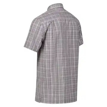 Regatta Mens Kalambo VII Short Sleeved Shirt | Storm Grey Check